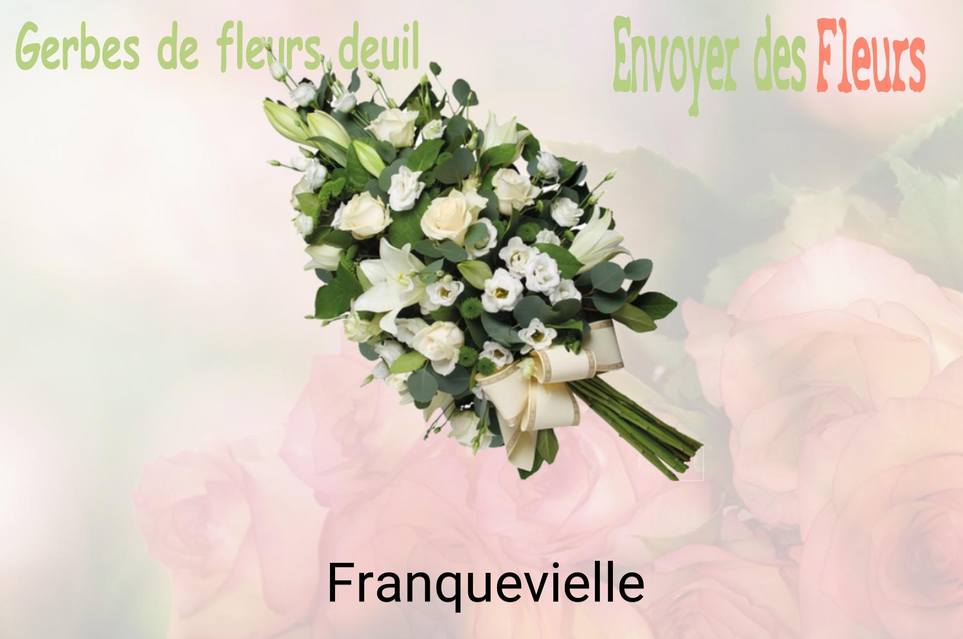 Gerbe de fleurs de deuil livrée à Franquevielle